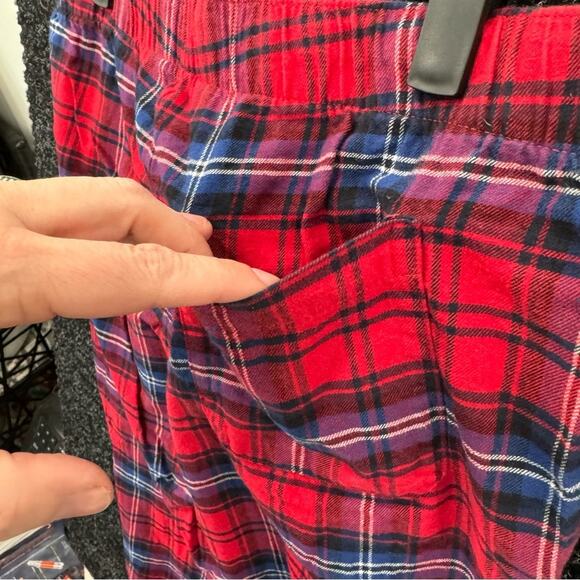 Gap Flannel PJ Joggers Cotton Red Plaid Medium Lounge pants - Picture 6 of 13
